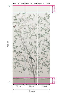 Buy Belton Scenic Oyster Bird Wallpaper | Little Greene