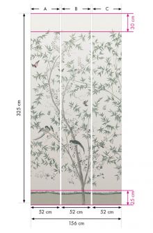 Buy Belton Scenic Oyster Bird Wallpaper | Little Greene