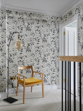 Wallpaper - Fern - Off Black, Ceiling - Slaked Lime. Chris Snook @snookphotograph 