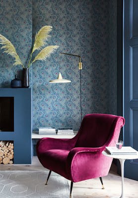 Carlton House Terrace – Blue Plume Wallpaper