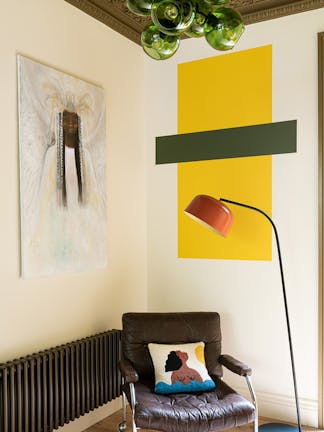 Stripes: Mister David & Olive Colour, Ceiling: Light Bronze Green