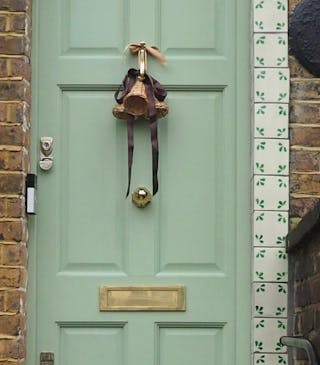 Four festive front doors