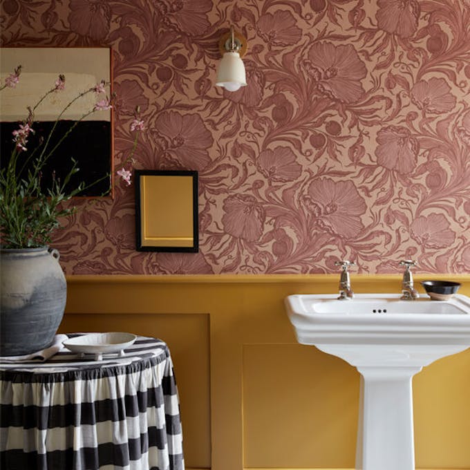 Combining paint and wallpaper for striking interiors